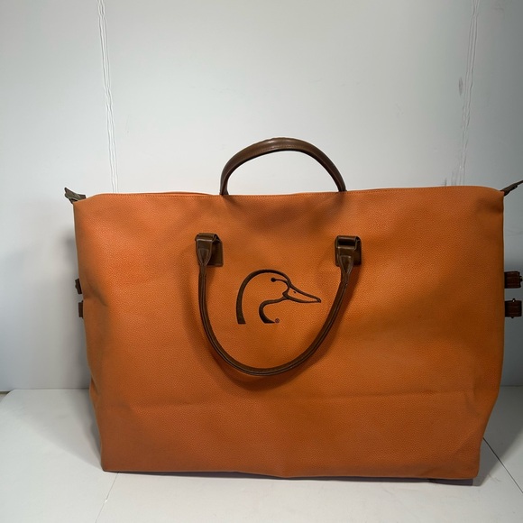 Ducks Unlimited Other - Elegant Orange Duffel Bag with Duck Emblem